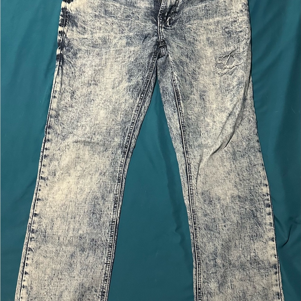 Buffalo David Bitton Slim Straight Acid Wash Jeans